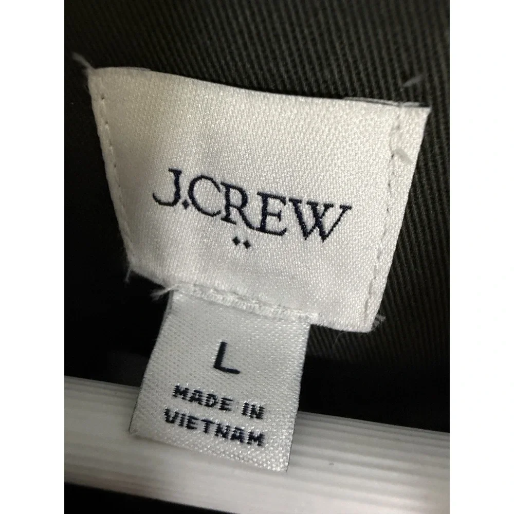J.Crew Factory Size Large Cropped Olive Green Field Barn Collared Jacket NWOT